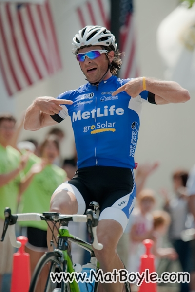 winner of the 2010 Bob Riccio Memorial Tour de Pitman Bike Race J Gabriel Lloyd MetLife groSolar